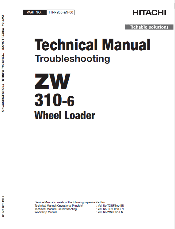 Hitachi ZW310-6 Wheel Loader Service Repair Manual Workshop Guide