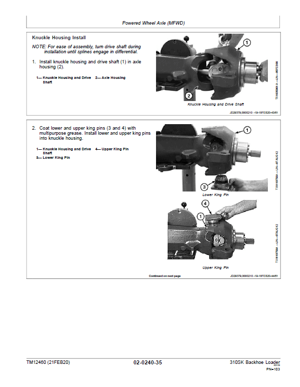 John Deere 310SK Backhoe Loader Repair Technical Manual (S.N after E219607 – ) Workshop Guide