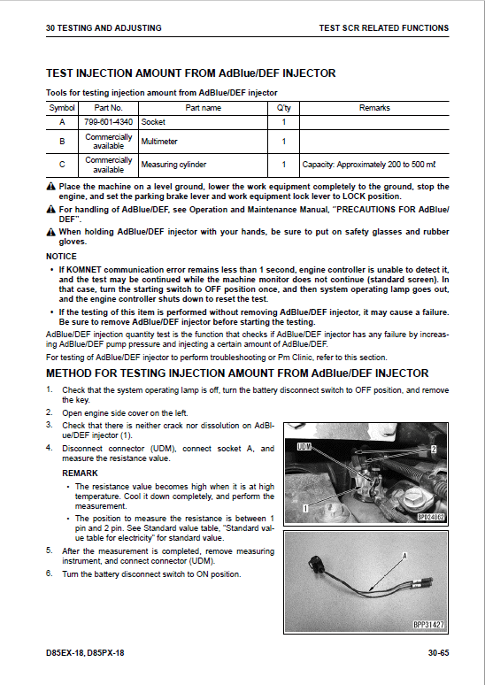 Komatsu D85EX-18, D85PX-18 Dozer Service Manual Workshop Guide
