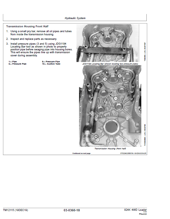 John Deere 824K 4WD Engine 6135HDW02 (iT4) Loader Technical Manual (S.N 641970 – 664578) Workshop Guide