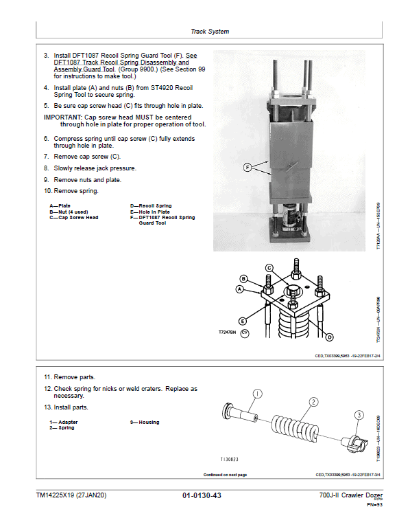 John Deere 700J-II Crawler Dozer Technical Manual (SN. from D306726) Workshop Guide