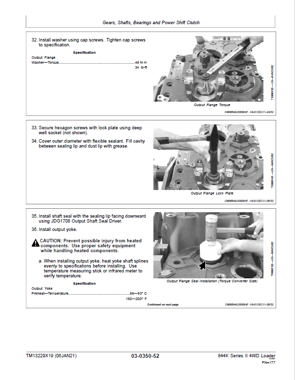 John Deere 844K 4WD Series II Loader Technical Manual (S.N after C664096 & D664096 -) Workshop Guide