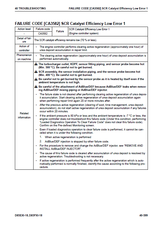 Komatsu D85EXi-18, D85PXi-18 Dozer Service Manual Workshop Guide
