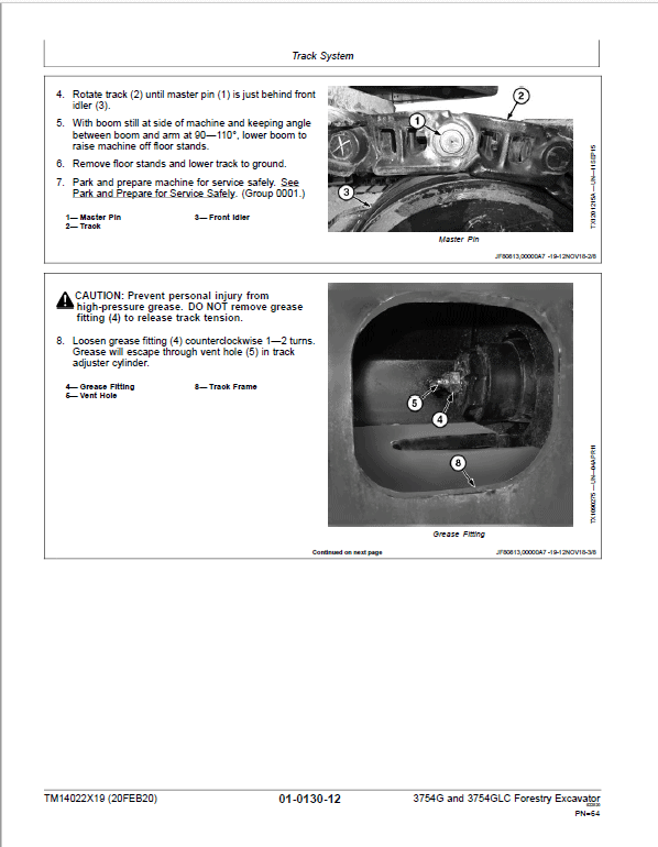 John Deere 3754G, 3754GLC Swing Excavator Repair Technical Manual (S.N after F371001 – ) Workshop Guide