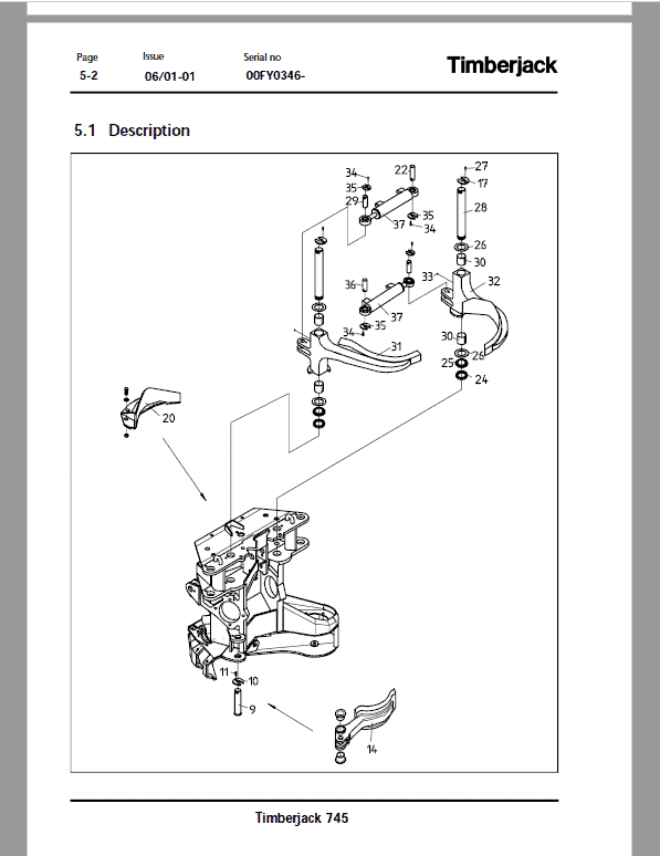 John Deere 745 Timberjack Harvester Head Repair Technical Manual (S.N after 00FY0346 –) Workshop Guide