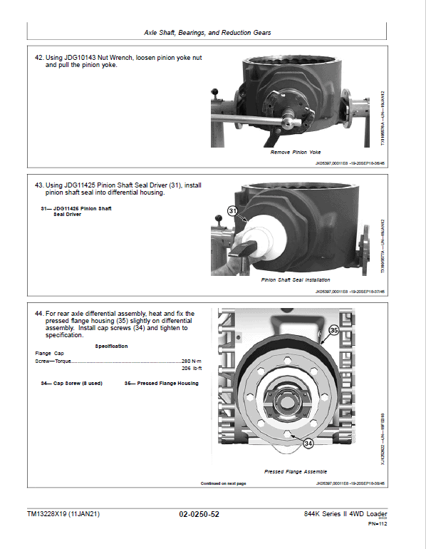 John Deere 844K 4WD Series II Loader Technical Manual (S.N after F664098 -) Workshop Guide