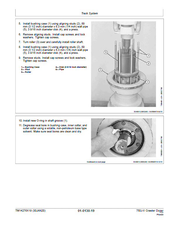 John Deere 750J-II Crawler Dozer Technical Manual (SN. from D000001 – D306890) Workshop Guide