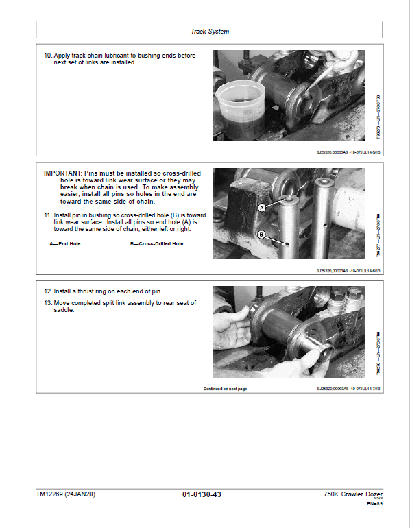 John Deere 750K Crawler Dozer Technical Manual (SN. from E216966 – E270478) Workshop Guide