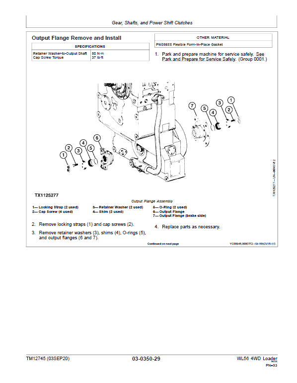 John Deere WL56 4WD Loader Manual ( S.N C000010- C000508 & D000326 – D000508) Workshop Guide