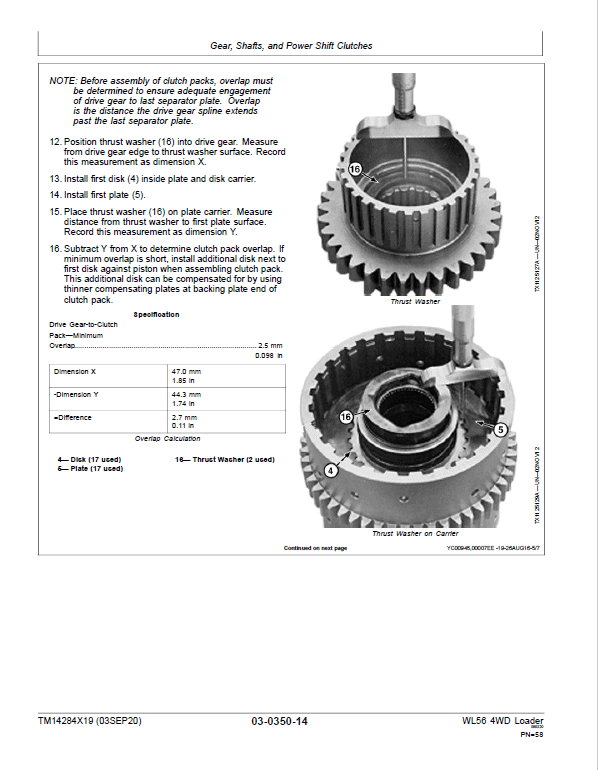 John Deere WL56 4WD Loader Repair Technical Manual (S.N after D000509 – ) Workshop Guide