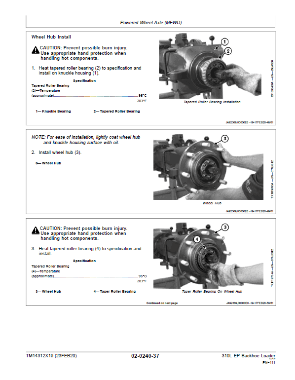 John Deere 310L EP Backhoe Loader Technical Manual (S.N G329328 – G390995) Workshop Guide