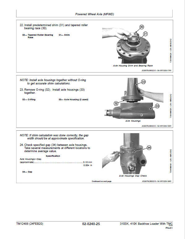 John Deere 310SK, 410K Backhoe Loader (TMC) Repair Technical Manual (S.N after E219607 – ) Workshop Guide