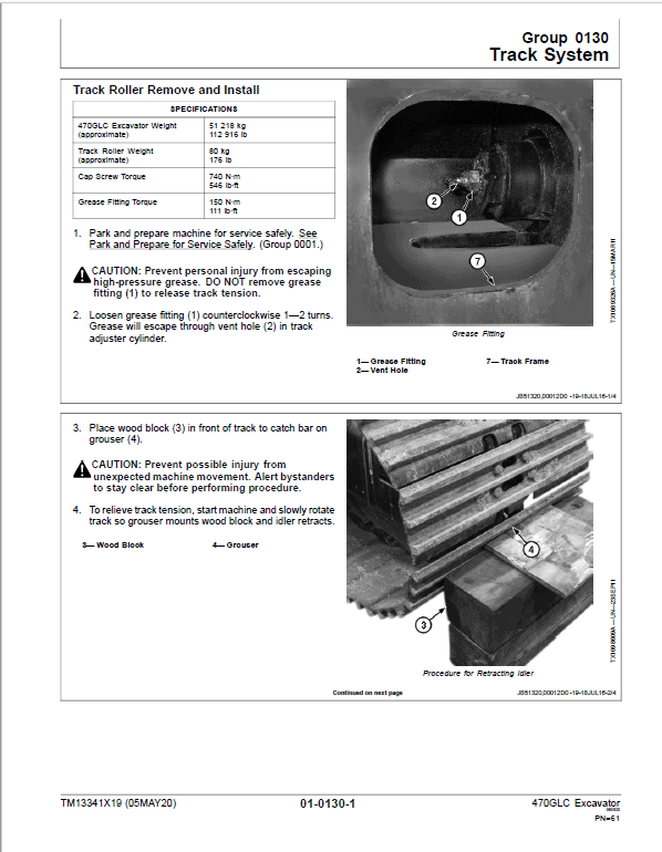 John Deere 470GLC Excavator Repair Technical Manual (S.N after F235001 – ) Workshop Guide