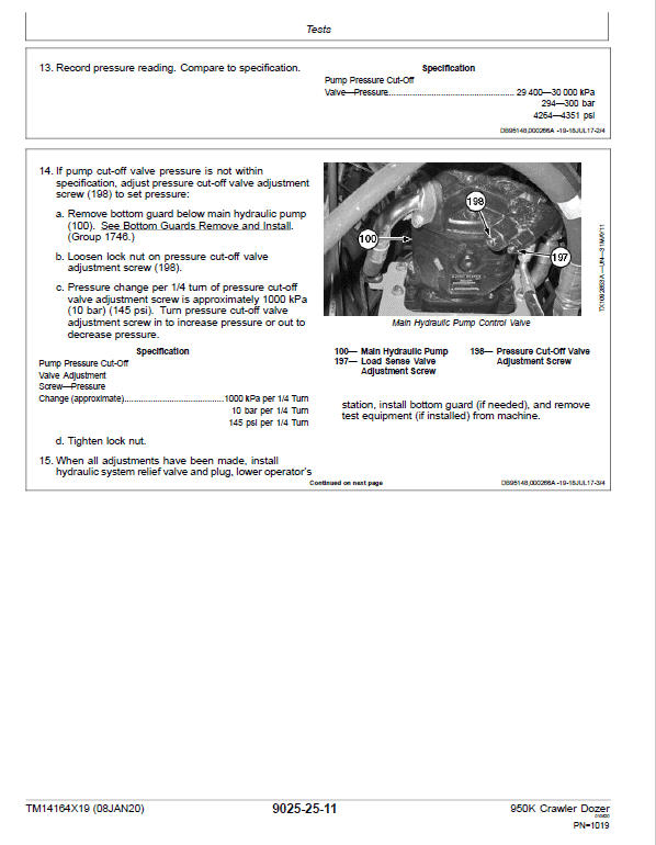 John Deere 950K Crawler Dozer Technical Manual (SN. from F310401 – 338999) Workshop Guide