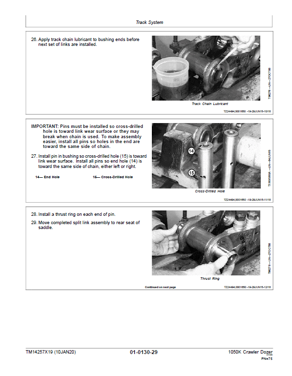 John Deere 1050K Crawler Dozer Technical Manual (SN. from D268234) Workshop Guide
