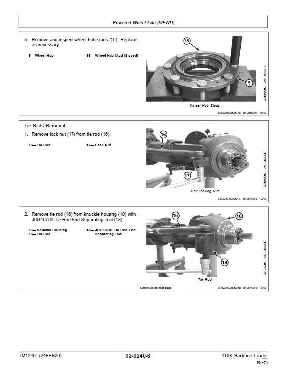 John Deere 410K Backhoe Loader Repair Technical Manual (S.N after E219607 – ) Workshop Guide