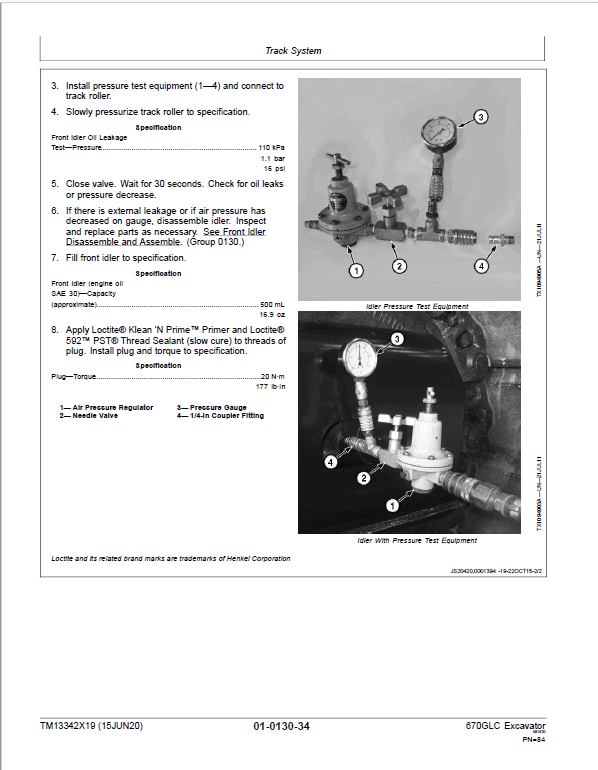 John Deere 670GLC Excavator Repair Technical Manual (S.N after F690001 – ) Workshop Guide