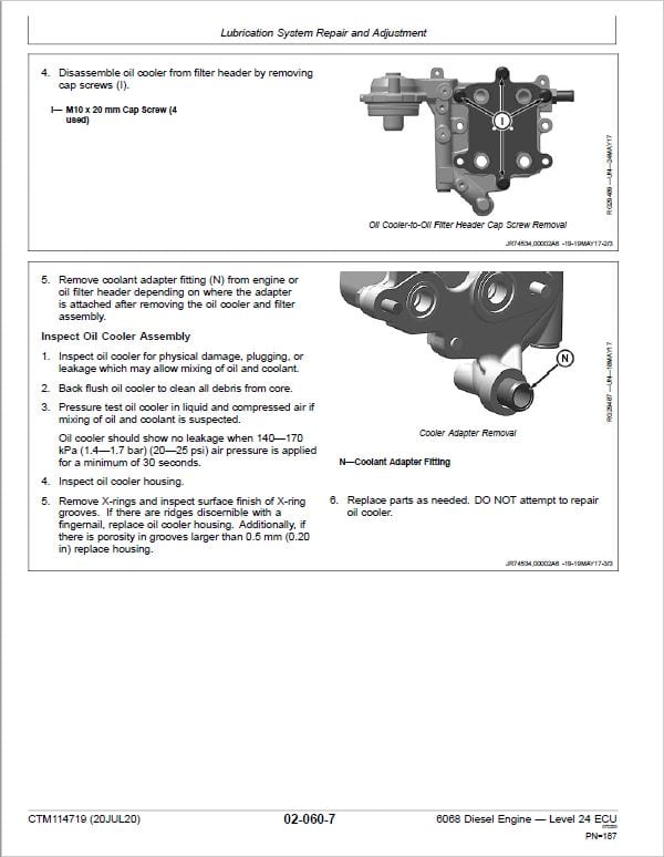 John Deere 6068 Diesel Engine Level 24 ECU Component Technical Manual (CTM114719) Workshop Guide