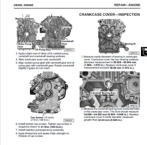 John Deere F735 Front Mower Repair Technical Manual (TM1597) Workshop Guide