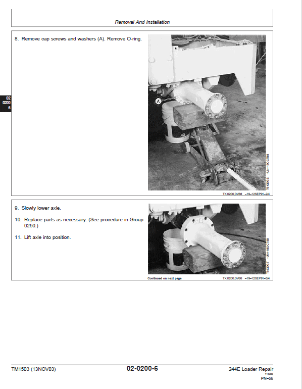 John Deere 244E Loader Repair Technical Manual Workshop Guide