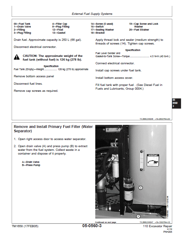 John Deere 110 Excavator Repair Technical Manual Workshop Guide