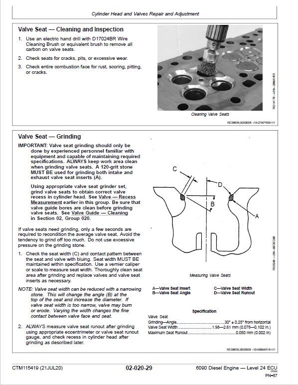 John Deere 6090 Diesel Engine Level 24 ECU Component Technical Manual (CTM115419) Workshop Guide