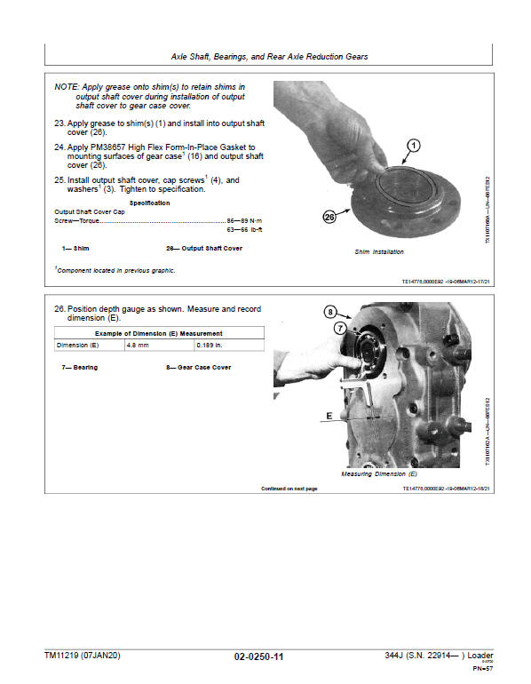 John Deere 344J Loader Repair Technical Manual (SN. after 22914) Workshop Guide