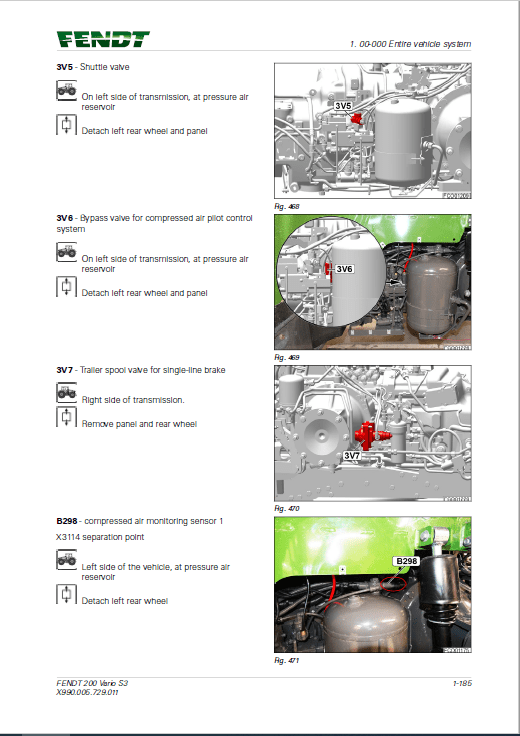 Fendt 207, 208, 209, 210, 211 Vario S3 Tractors Workshop Repair Manual Workshop Guide