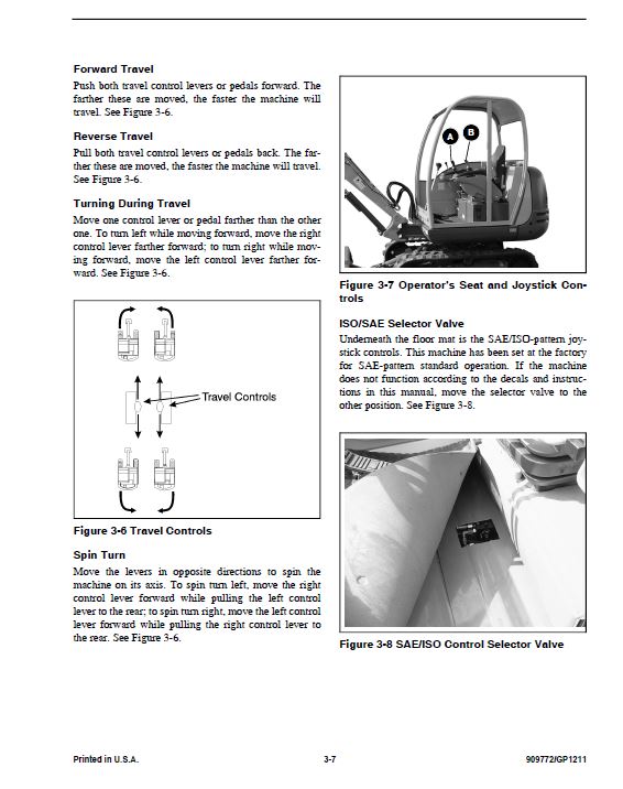 Gehl GE 253, GE 303, GE 353, GE 373 Excavator Repair Service Manual