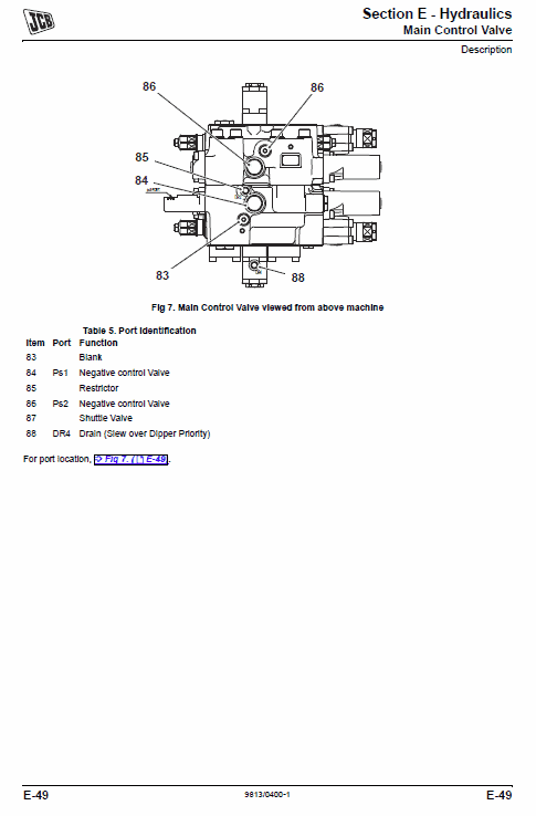 JCB JS200, JS220, JS235, JS240, JS260 Tier 3 Excavator Service Manual Workshop Guide