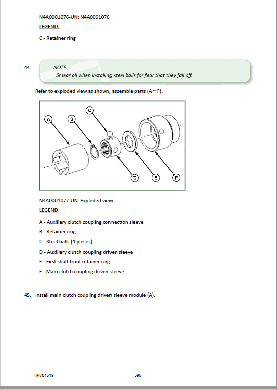 John Deere 500, 504, B550, B554 Tractors Repair Technical Manual Workshop Guide