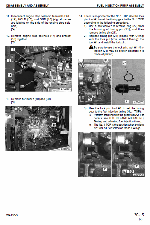 Komatsu WA150-5 Wheel Loader Service Manual Workshop Guide