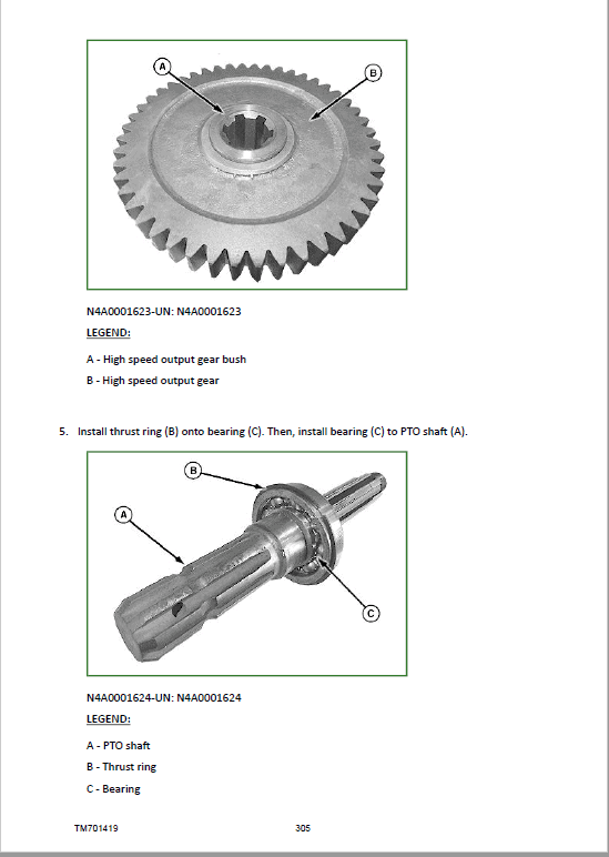 John Deere 350, 354, 4035B, 400, 404, 450, 454, 480, 484 Tractors Repair Manual Workshop Guide