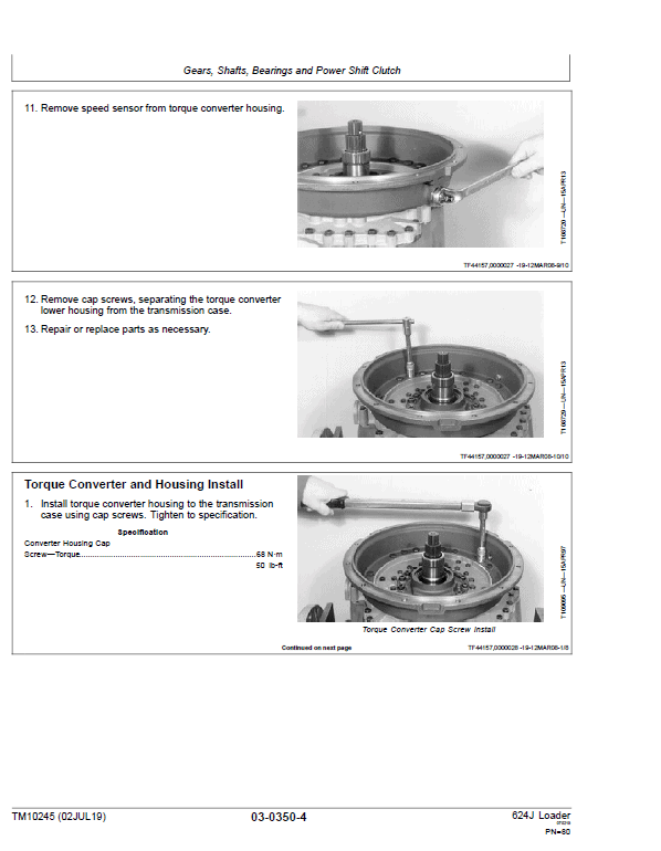 John Deere 624J Loader Repair Technical Manual (SN. after 611797) Workshop Guide