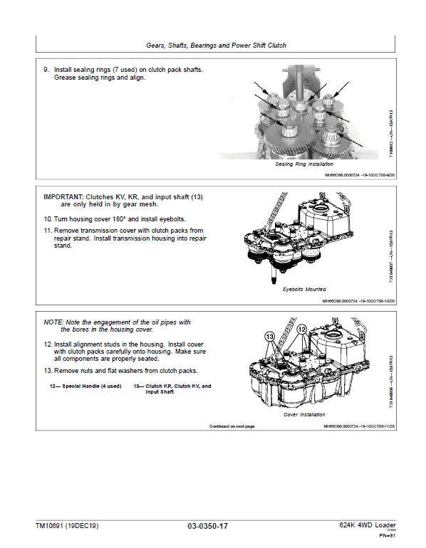 John Deere 624K 4WD Loader Engine 6068HDW79 T3 & S2 Technical Manual ( SN. – 642634) Workshop Guide