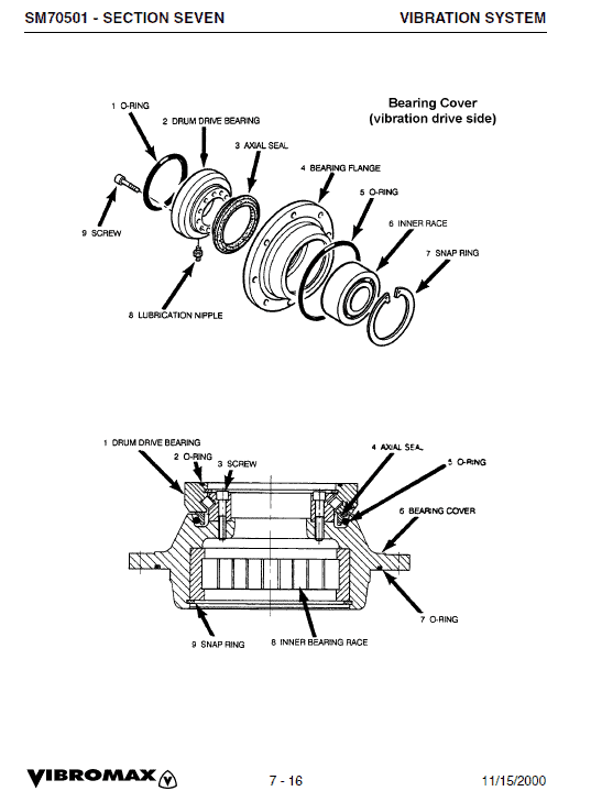 JCB Vibromax 752 Tandum Drum Roller Service Manual Workshop Guide