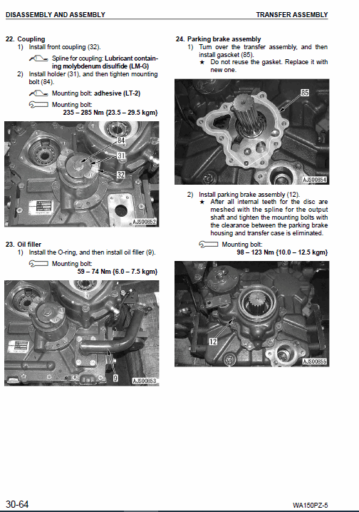 Komatsu WA150PZ-5 Wheel Loader Service Manual Workshop Guide