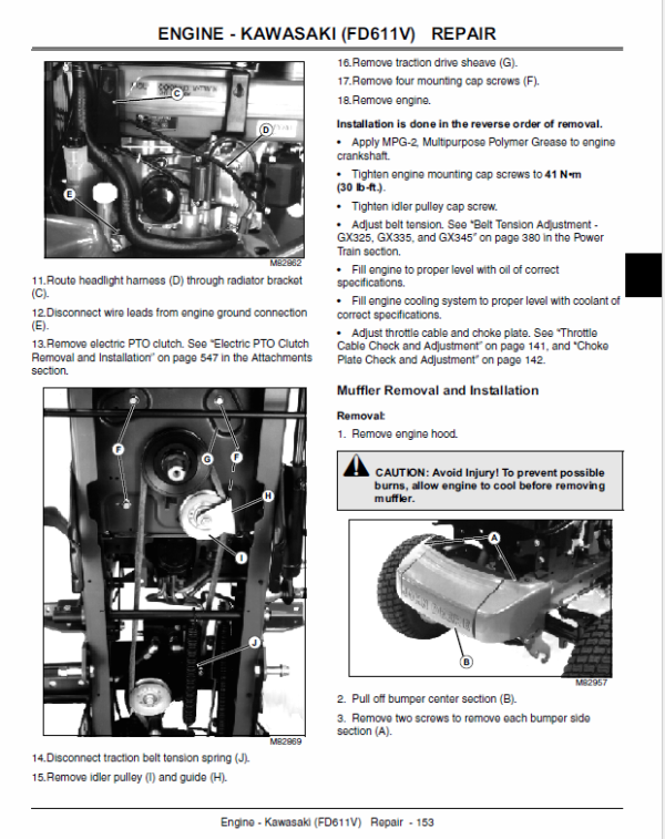 John Deere GX255, GX325, GX335 GX345 Garden Tractors Technical Manual (TM1973) Workshop Guide