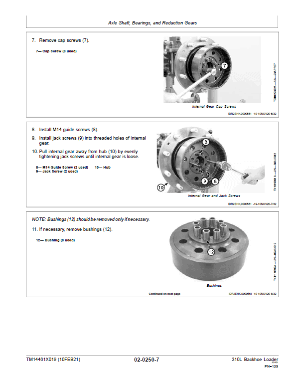 John Deere 310L Backhoe Loader Repair Technical Manual (S.N after F390996 -) Workshop Guide