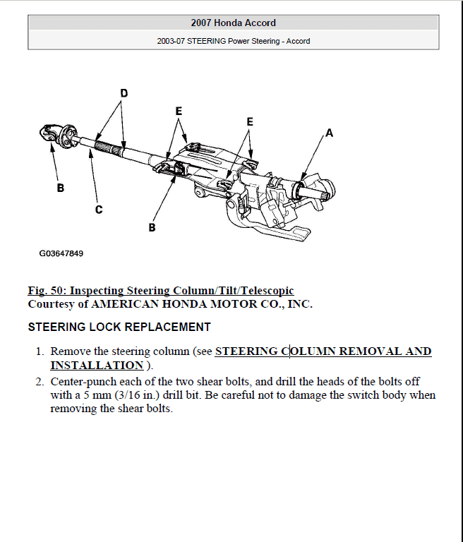 HONDA ACCORD 2003, 2004, 2005, 2006, 2007 Workshop Repair Manual Workshop Guide