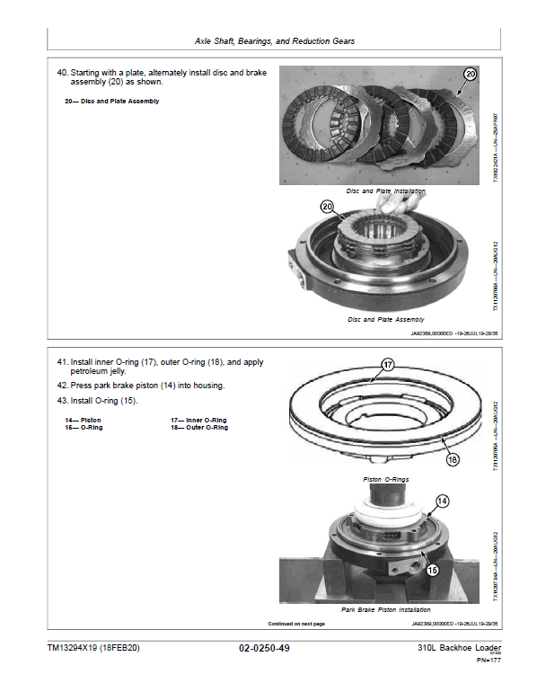 John Deere 310L Backhoe Loader Repair Technical Manual (S.N F273920 – F390995) Workshop Guide