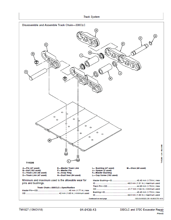 John Deere 330CLC, 370C Excavator Repair Technical Manual Workshop Guide