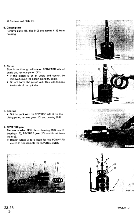 Komatsu WA200-1 Wheel Loader Service Manual Workshop Guide