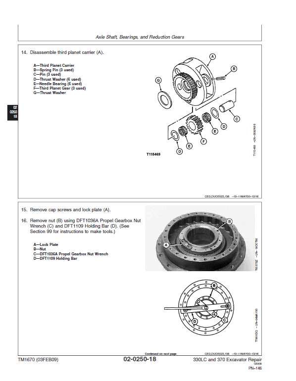 John Deere 330LC, 370 Excavator Repair Technical Manual Workshop Guide