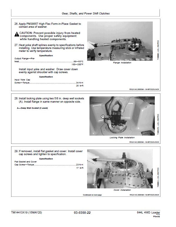 John Deere 644L 4WD Loader Repair Technical Manual (S.N L705208 – ) Workshop Guide
