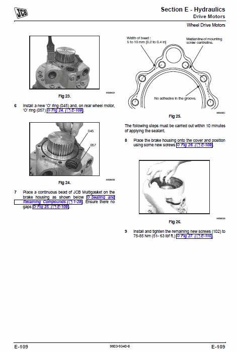 JCB Mini CX Backhoe Loader Service Manual Workshop Guide