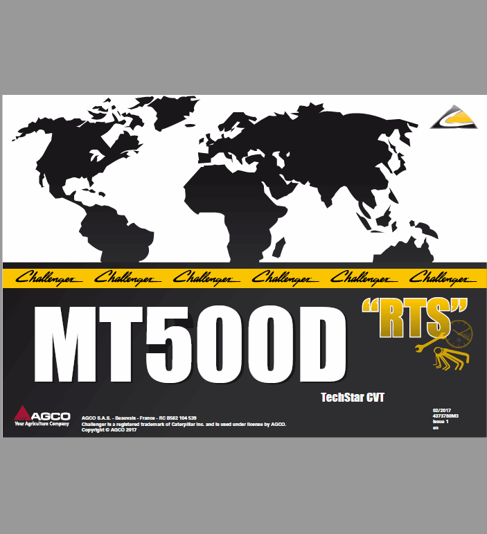 Challenger MT555D, MT565D, MT575D, MT585D, MT595D Tractor Workshop Manual Workshop Guide