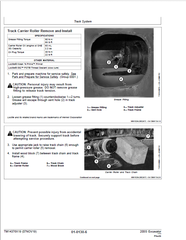 John Deere 200G Excavator Repair Technical Manual (S.N after D020101 – ) Workshop Guide