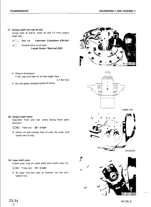 Komatsu W120-3 Wheel Loader Service Manual Workshop Guide
