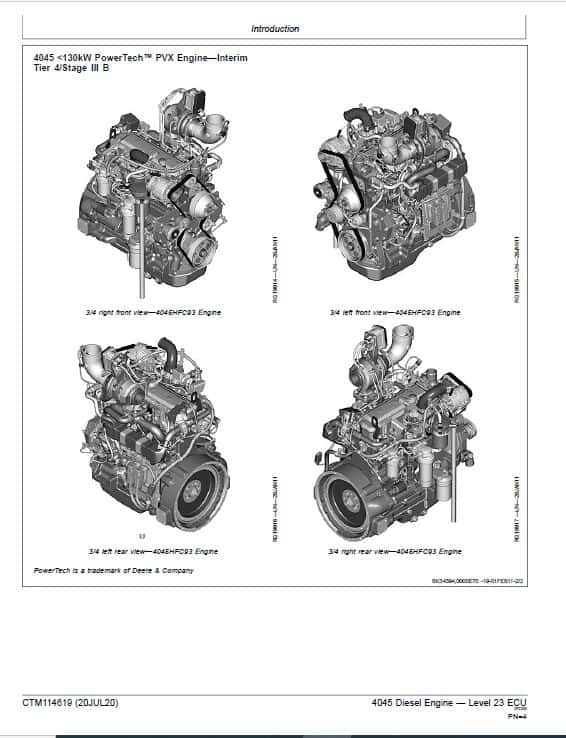 John Deere PowerTech 4045 Engine Level 23 ECU Component Technical Manual (CTM114619) Workshop Guide